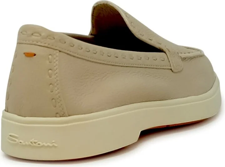 Santoni Nude Leather Loafer - Image 3