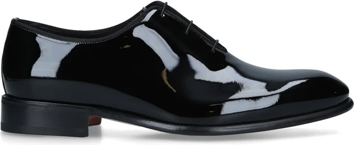Santoni Patent Carter Wholecut Oxford Shoes - Image 3