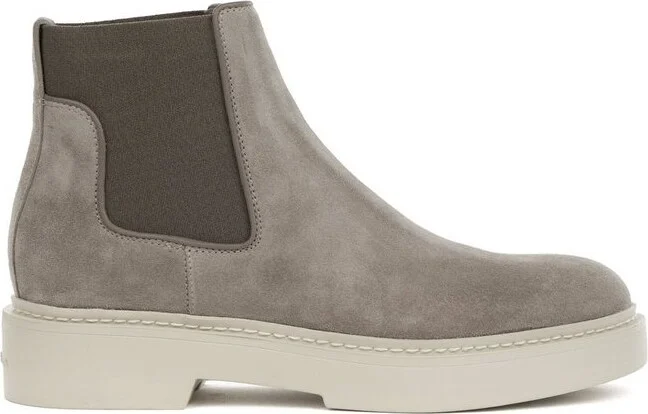 Santoni Round Toe Ankle Boots
