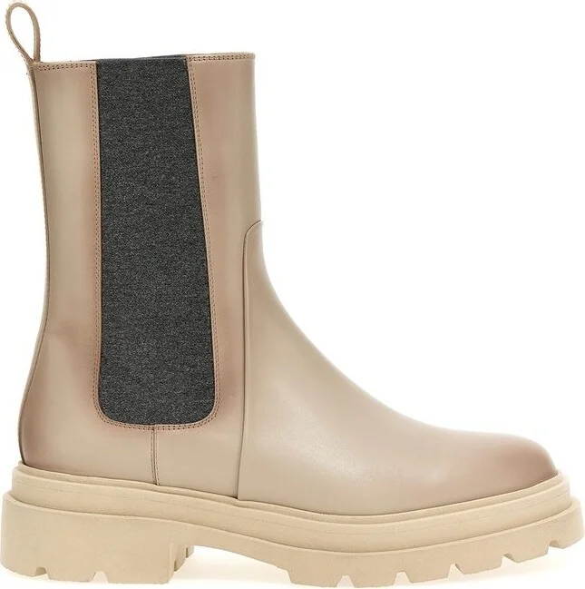 Santoni Round Toe Ankle Boots