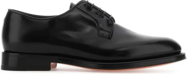 Santoni Round Toe Derby Shoes
