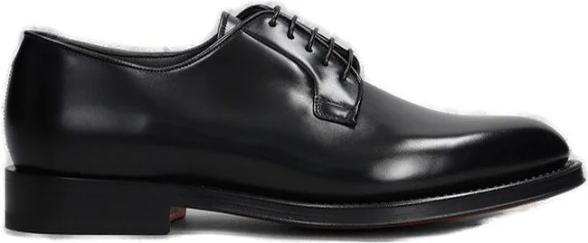 Santoni Round Toe Derby Shoes