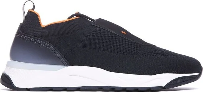 Santoni Round Toe Knitted Sneakers