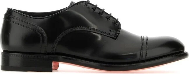 Santoni Round-Toe Lace-Up Oxford Shoes