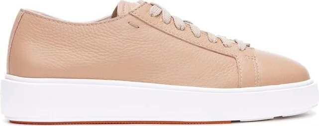 Santoni Round-Toe Lace-Up Sneakers