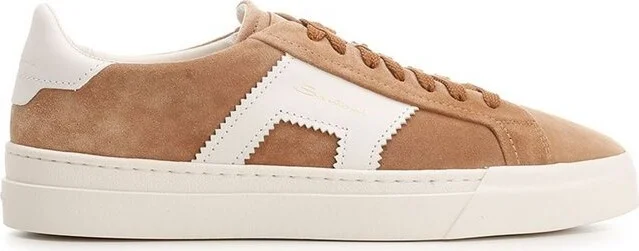 Santoni Round-Toe Lace-Up Sneakers