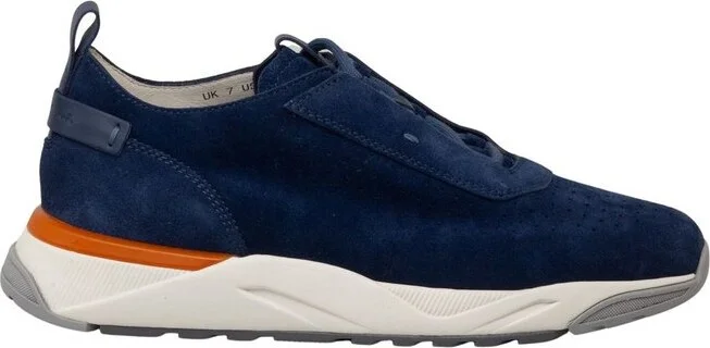 Santoni Round Toe Lace-Up Sneakers