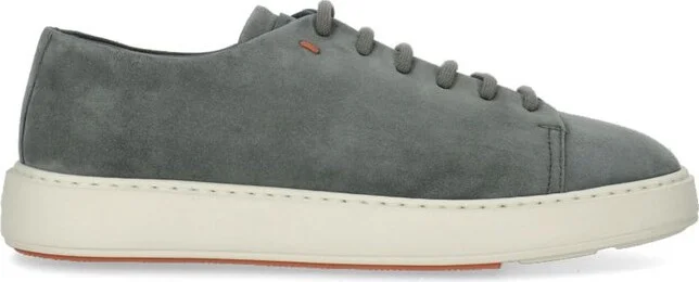 Santoni Round Toe Lace-Up Sneakers