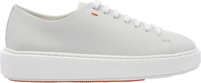 Santoni Round Toe Lace Up Sneakers