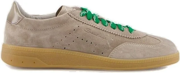 Santoni Round Toe Lace-Up Sneakers