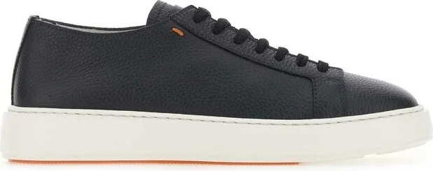 Santoni Round Toe Lace-Up Sneakers