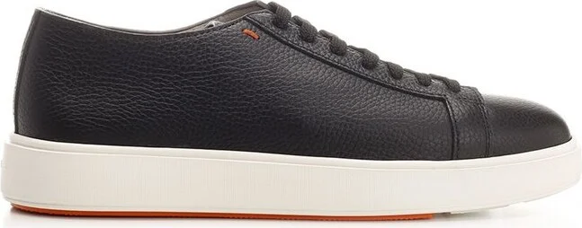 Santoni Round Toe Lace-Up Sneakers