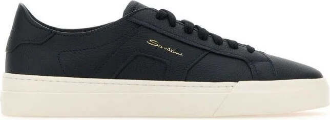 Santoni Round Toe Low-Top Sneakers