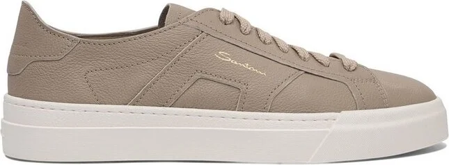 Santoni Round Toe Low-Top Sneakers