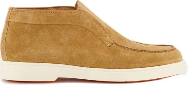 Santoni Round-Toe Slip-On Loafers
