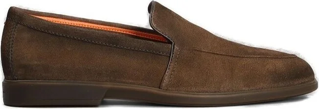 Santoni Round Toe Slip-On Loafers