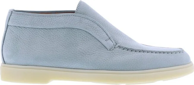 Santoni Round Toe Slip-On Loafers