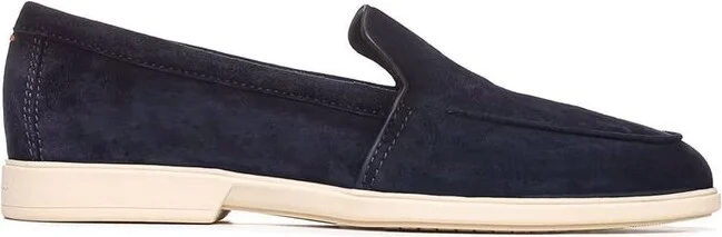 Santoni Round Toe Slip-On Loafers