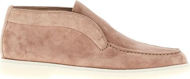 Santoni Round-Toe Slip-On Loafers