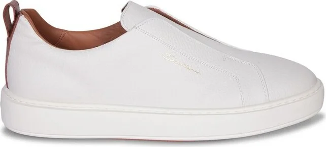 Santoni Round-Toe Slip-On Sneakers