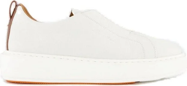 Santoni Round Toe Slip-On Snrakers