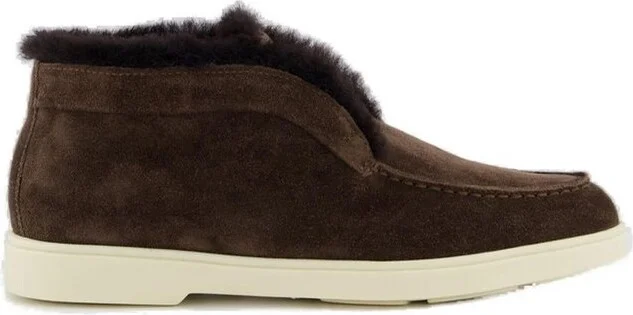 Santoni Shearling Ankle Boots