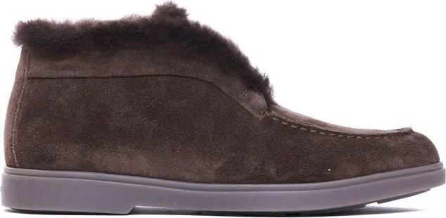 Santoni Shearling Detailed Slip-On Boots