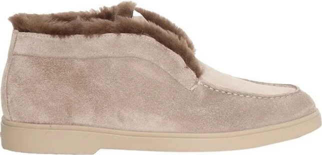 Santoni Shearling Slip-On Ankle Boots
