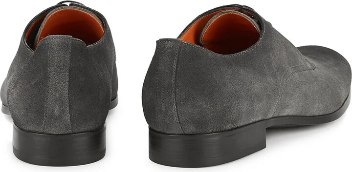 Santoni Simon Grey Suede Derby Shoes - Image 3