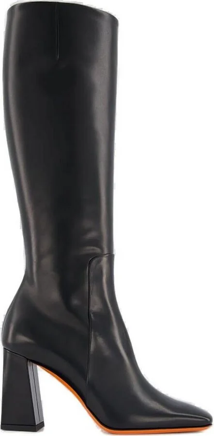 Santoni Square-Toe Zipped Boots