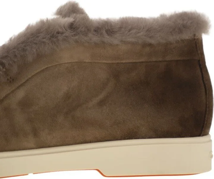 Santoni Suede And Fur Desert Boot - Image 7