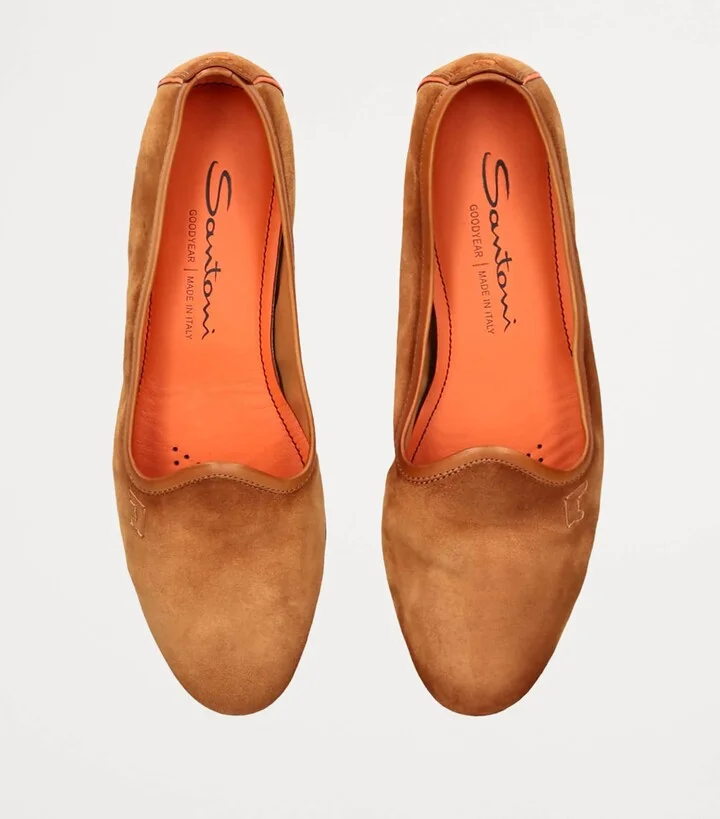 Santoni Suede Andrea Slippers - Image 4