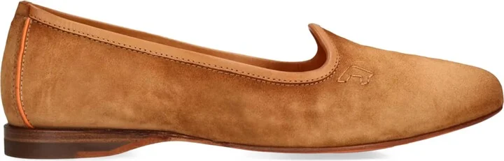 Santoni Suede Andrea Slippers
