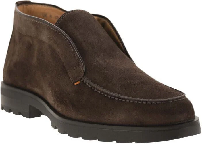 Santoni Suede Ankle Boot Without Laces - Image 2