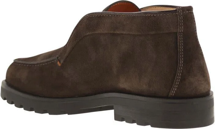 Santoni Suede Ankle Boot Without Laces - Image 3