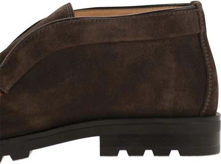 Santoni Suede Ankle Boot Without Laces - Image 7