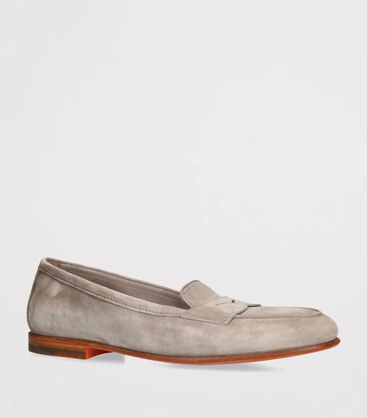 Santoni Suede Carla Loafers - Image 3