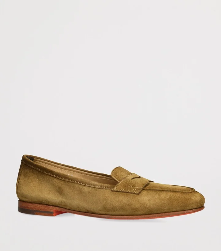 Santoni Suede Carla Loafers - Image 3