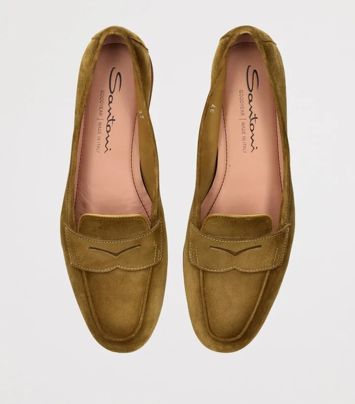 Santoni Suede Carla Loafers - Image 4