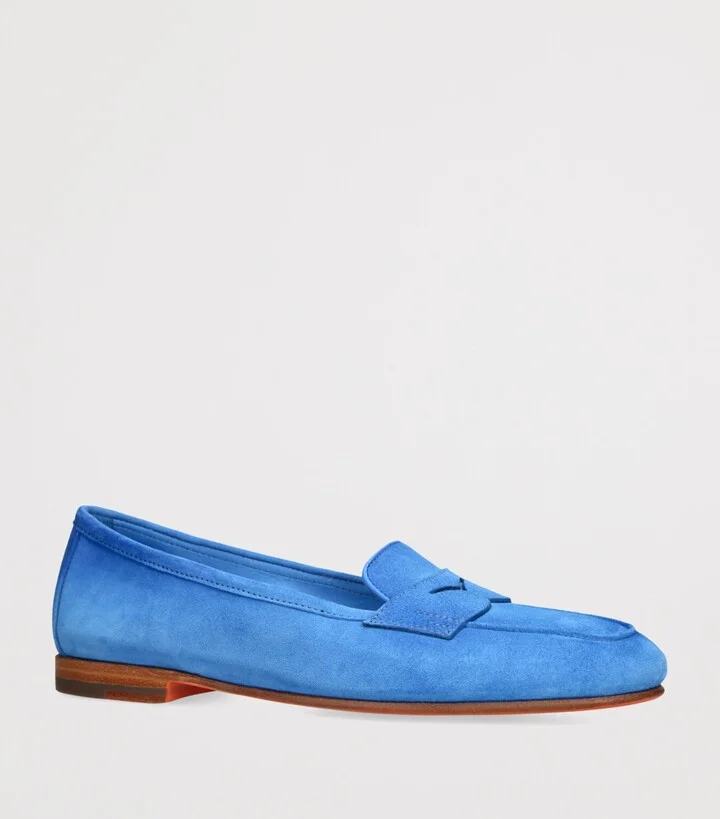 Santoni Suede Carla Loafers - Image 3