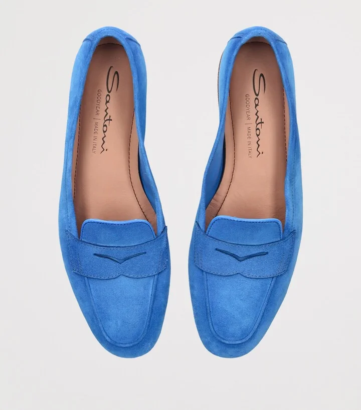 Santoni Suede Carla Loafers - Image 4
