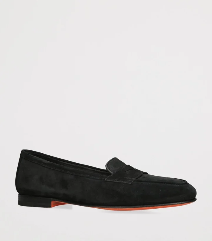 Santoni Suede Carla Loafers - Image 3