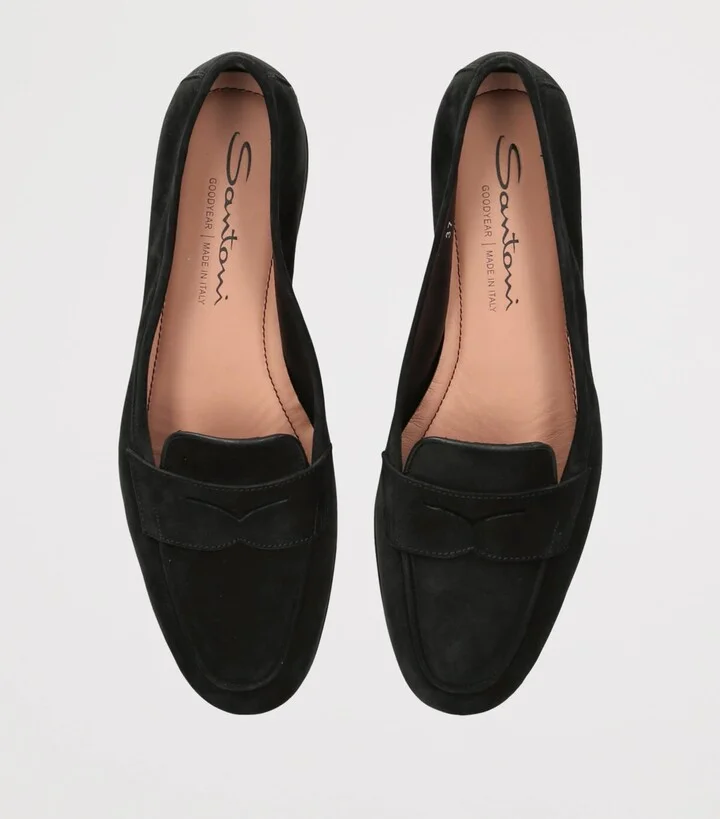 Santoni Suede Carla Loafers - Image 4