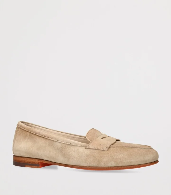 Santoni Suede Carla Loafers - Image 3