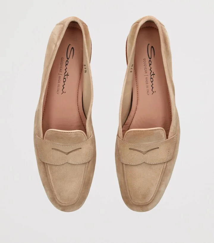 Santoni Suede Carla Loafers - Image 4