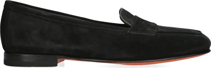 Santoni Suede Carla Loafers