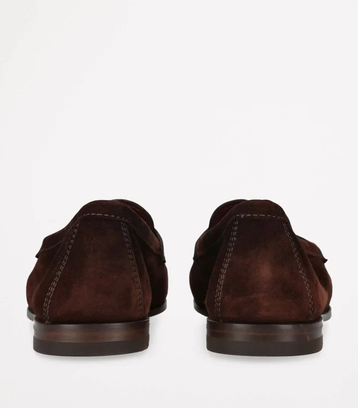 Santoni Suede Carlo Penny Loafers - Image 2