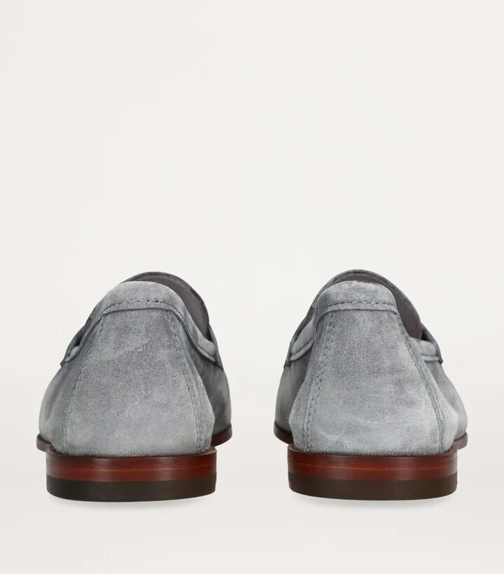 Santoni Suede Carlo Penny Loafers - Image 2