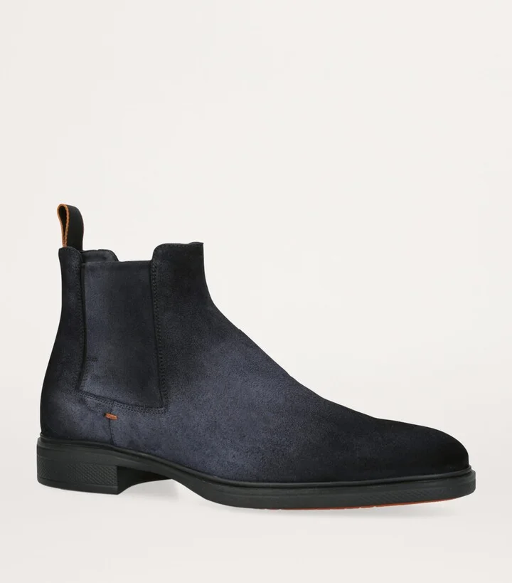 Santoni Suede Chelsea Boots - Image 3