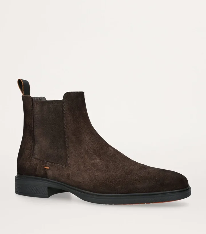 Santoni Suede Chelsea Boots - Image 3